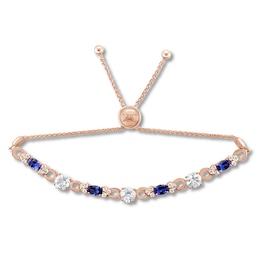 Le Vian Aquamarine & Tanzanite Bracelet 5/8 ct tw Diamonds 14K Strawberry Gold