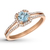Thumbnail Image 0 of Le Vian Aquamarine Ring 1/4 ct tw Diamonds 14K Strawberry Gold