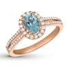 Thumbnail Image 0 of Le Vian Aquamarine Ring 1/3 ct tw Diamonds 14K Strawberry Gold