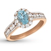 Thumbnail Image 1 of Le Vian Aquamarine Ring 3/4 ct tw Diamonds 14K Strawberry Gold