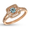 Thumbnail Image 1 of Le Vian Aquamarine Ring 1/3 ct tw Diamonds 14K Strawberry Gold