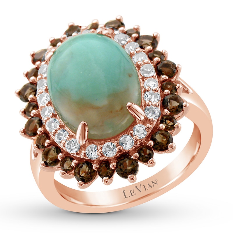 Le Vian Aquaprase Ring Topaz & Quartz 14K Strawberry Gold