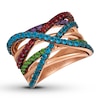Thumbnail Image 1 of Le Vian Multi-Color Rainbow Ring 14K Strawberry Gold