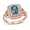 Thumbnail Image 1 of Le Vian Natural Blue Topaz Ring 5/8 ct tw Diamonds 14K Strawberry Gold