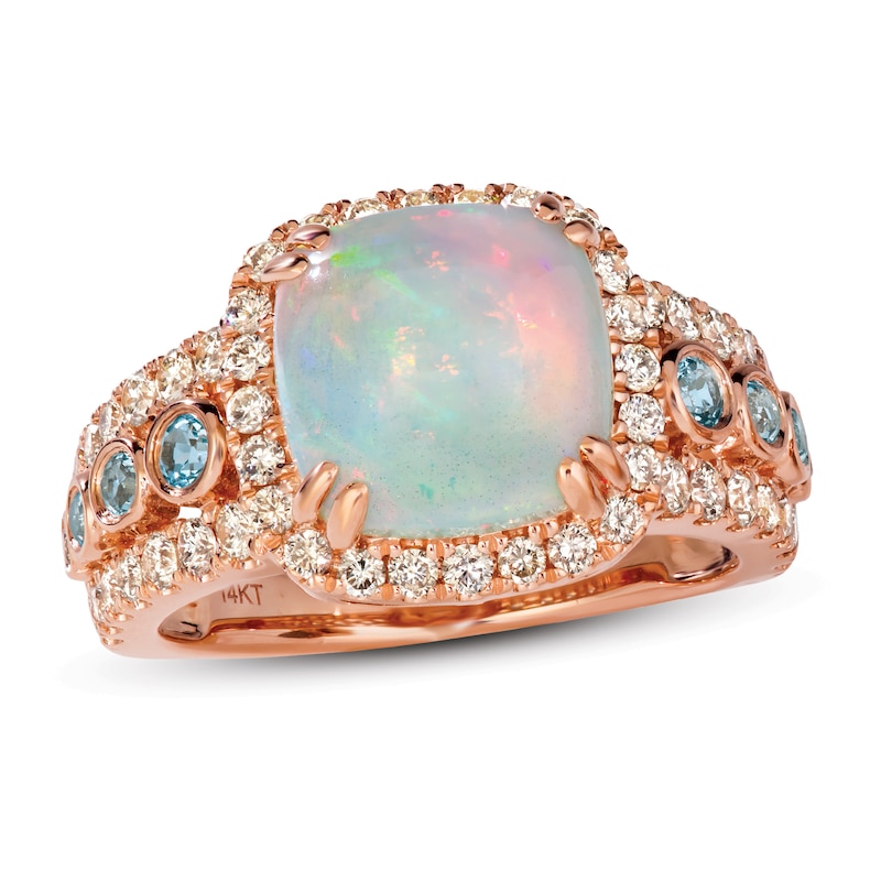 Le Vian Opal Ring 3/4 ct tw Diamonds/Topaz 14K Strawberry Gold
