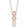 Thumbnail Image 1 of Le Vian Natural Opal Necklace 1/8 ct tw Diamonds 14K Strawberry Gold