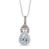 Thumbnail Image 0 of Le Vian Natural Aquamarine Necklace 1/2 ct tw Diamonds 14K Vanilla Gold