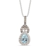 Thumbnail Image 1 of Le Vian Natural Aquamarine Necklace 1/2 ct tw Diamonds 14K Vanilla Gold