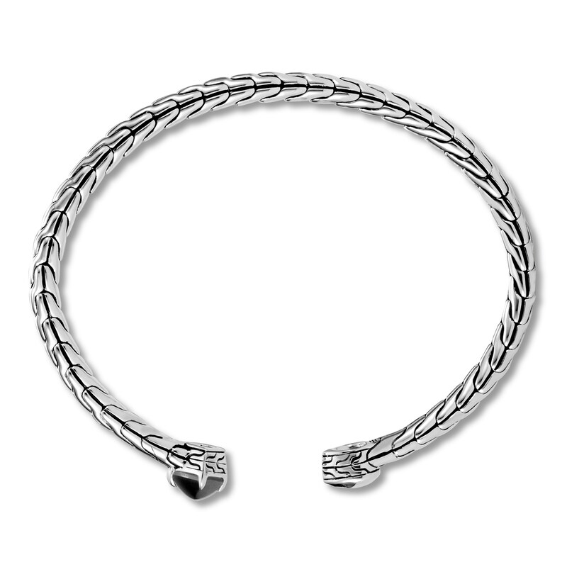 John Hardy Classic Chain Cuff Hematite Sterling Silver