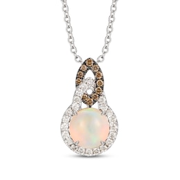 Le Vian Natural Opal Necklace 1/3 ct tw Diamonds 14K Vanilla Gold