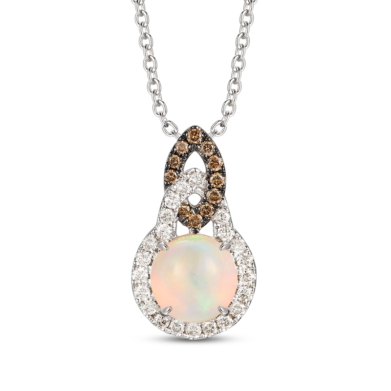 Main Image 1 of Le Vian Natural Opal Necklace 1/3 ct tw Diamonds 14K Vanilla Gold