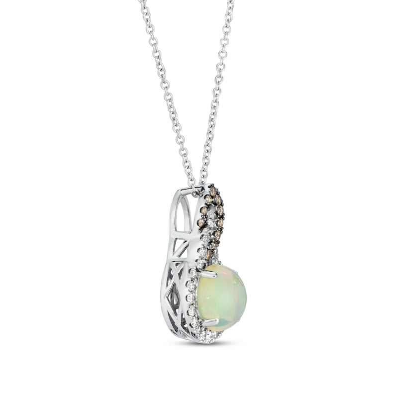 Main Image 2 of Le Vian Natural Opal Necklace 1/3 ct tw Diamonds 14K Vanilla Gold