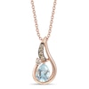 Thumbnail Image 1 of Le Vian Natural Blue Topaz Necklace 1/8 ct tw Diamonds 14K Strawberry Gold