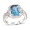 Thumbnail Image 0 of Le Vian Natural Blue Topaz Ring 1/2 ct tw Diamonds 14K Vanilla Gold