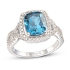 Thumbnail Image 1 of Le Vian Natural Blue Topaz Ring 1/2 ct tw Diamonds 14K Vanilla Gold