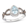 Thumbnail Image 1 of Le Vian Natural Aquamarine Ring 3/8 ct tw Diamonds 14K Vanilla Gold