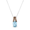 Thumbnail Image 0 of Le Vian Natural Aquamarine Necklace 1/10 ct tw Diamonds 14K Vanilla Gold