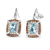 Thumbnail Image 0 of Le Vian Natural Aquamarine Earrings 1/2 ct tw Diamonds 14K Vanilla Gold