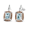 Thumbnail Image 1 of Le Vian Natural Aquamarine Earrings 1/2 ct tw Diamonds 14K Vanilla Gold