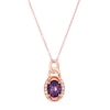 Thumbnail Image 0 of Le Vian Amethyst Necklace 1/10 ct tw Diamonds 14K Strawberry Gold