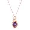 Thumbnail Image 1 of Le Vian Amethyst Necklace 1/10 ct tw Diamonds 14K Strawberry Gold
