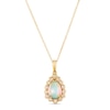 Thumbnail Image 0 of Le Vian Opal Necklace 1/4 ct tw Diamonds 14K Honey Gold