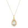 Thumbnail Image 1 of Le Vian Opal Necklace 1/4 ct tw Diamonds 14K Honey Gold