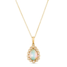 Le Vian Opal Necklace 1/4 ct tw Diamonds 14K Honey Gold