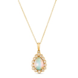 Le Vian Opal Necklace 1/4 ct tw Diamonds 14K Honey Gold