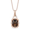 Thumbnail Image 1 of Le Vian Chocolate Quartz Necklace 1/15 ct tw Diamonds 14K Strawberry Gold