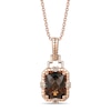 Thumbnail Image 0 of Le Vian Chocolate Quartz Necklace 1/15 ct tw Diamonds 14K Strawberry Gold