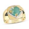 Thumbnail Image 0 of Le Vian Men's Natural Aquaprase Ring 1/5 ct tw Diamonds 14K Honey Gold