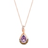 Thumbnail Image 0 of Le Vian Amethyst Necklace 1/5 ct tw Diamonds 14K Strawberry Gold 19"