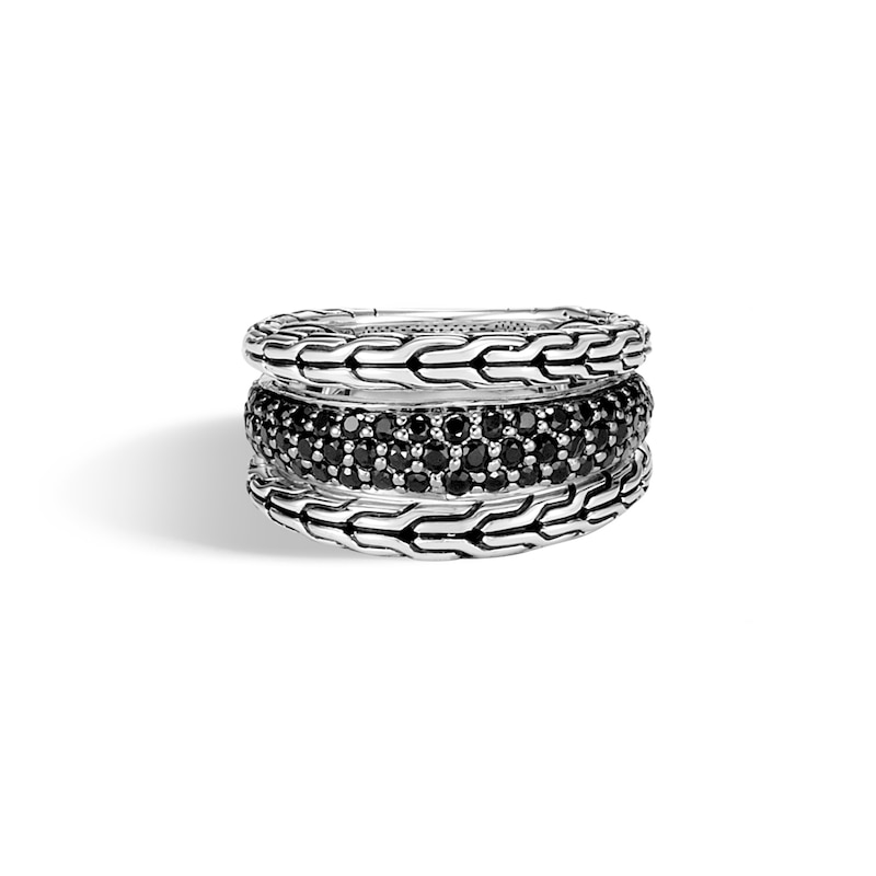 John Hardy Classic Chain Ring Black Sapphire Sterling Silver