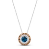 Thumbnail Image 1 of Le Vian Natural Blue Topaz Necklace 1/2 ct tw Diamonds 14K Vanilla Gold