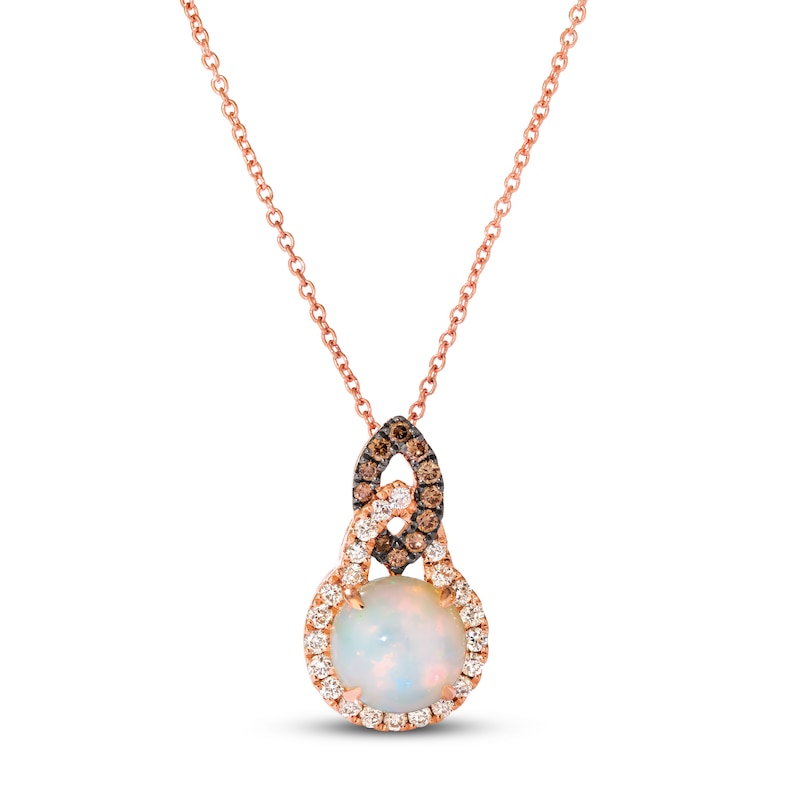 Le Vian Natural Opal Necklace 1/3 ct tw Diamonds 14K Strawberry Gold