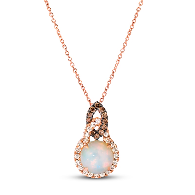 Main Image 1 of Le Vian Natural Opal Necklace 1/3 ct tw Diamonds 14K Strawberry Gold