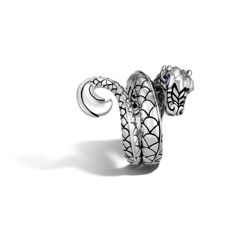 John Hardy Legends Ring Natural Blue Sapphire Sterling Silver
