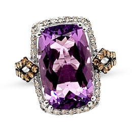 Le Vian Natural Amethyst Ring 1/2 ct tw Diamonds 14K Vanilla Gold