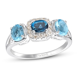 Le Vian Natural Topaz Ring 1/10 ct tw Diamonds 14K Vanilla Gold