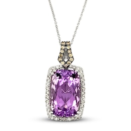 Le Vian Natural Amethyst Necklace 3/8 ct tw Diamonds 14K Vanilla Gold