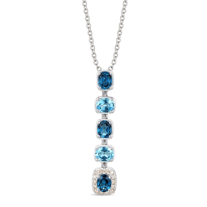 Main Image 1 of Le Vian Natural Topaz Necklace 1/10 ct tw Diamonds 14K Vanilla Gold