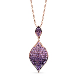 Le Vian Natural Amethyst Necklace 14K Strawberry Gold