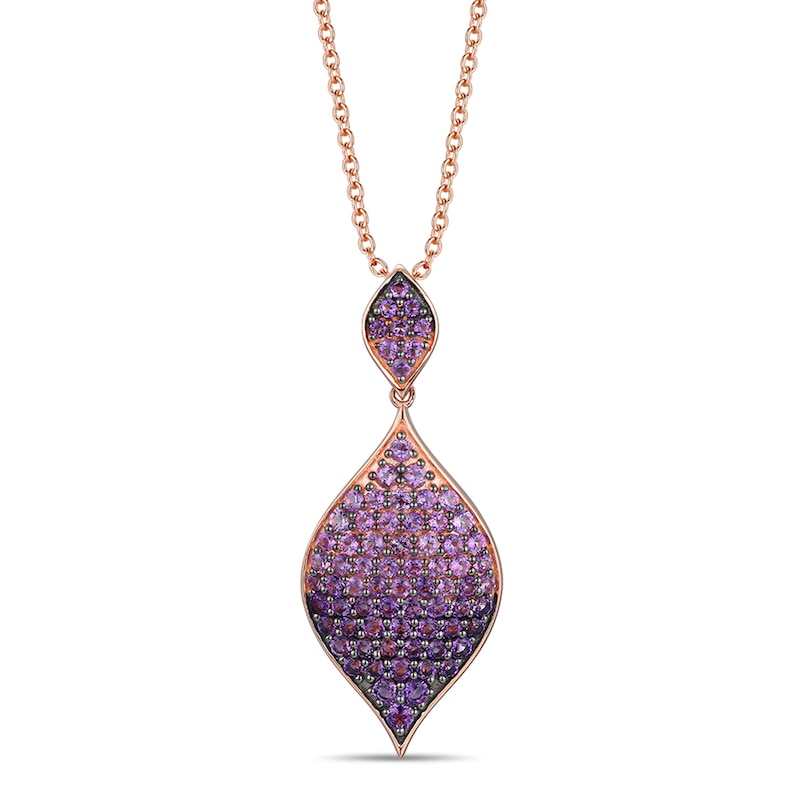 Main Image 1 of Le Vian Natural Amethyst Necklace 14K Strawberry Gold