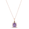 Thumbnail Image 1 of Le Vian Natural Amethyst Necklace 1/3 ct tw Diamonds 14K Strawberry Gold