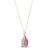 Thumbnail Image 2 of Le Vian Natural Amethyst Necklace 1/3 ct tw Diamonds 14K Strawberry Gold