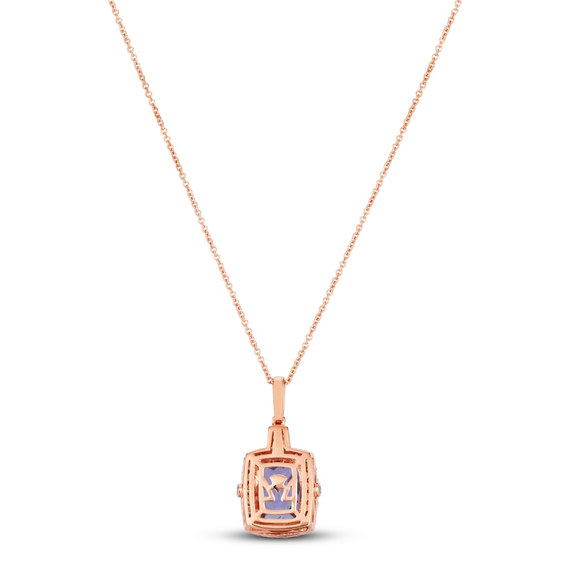 Main Image 3 of Le Vian Natural Amethyst Necklace 1/3 ct tw Diamonds 14K Strawberry Gold