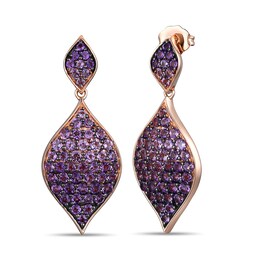 Le Vian Natural Amethyst Earrings 14K Strawberry Gold