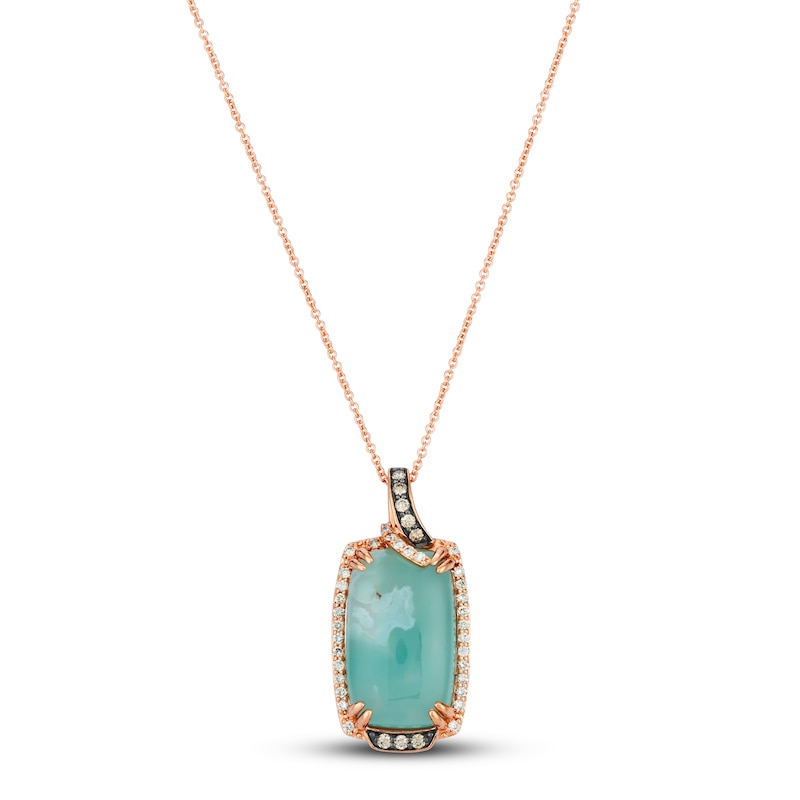 Main Image 1 of Le Vian Natural Aquaprase Necklace 1/3 ct tw Diamonds 14K Strawberry Gold