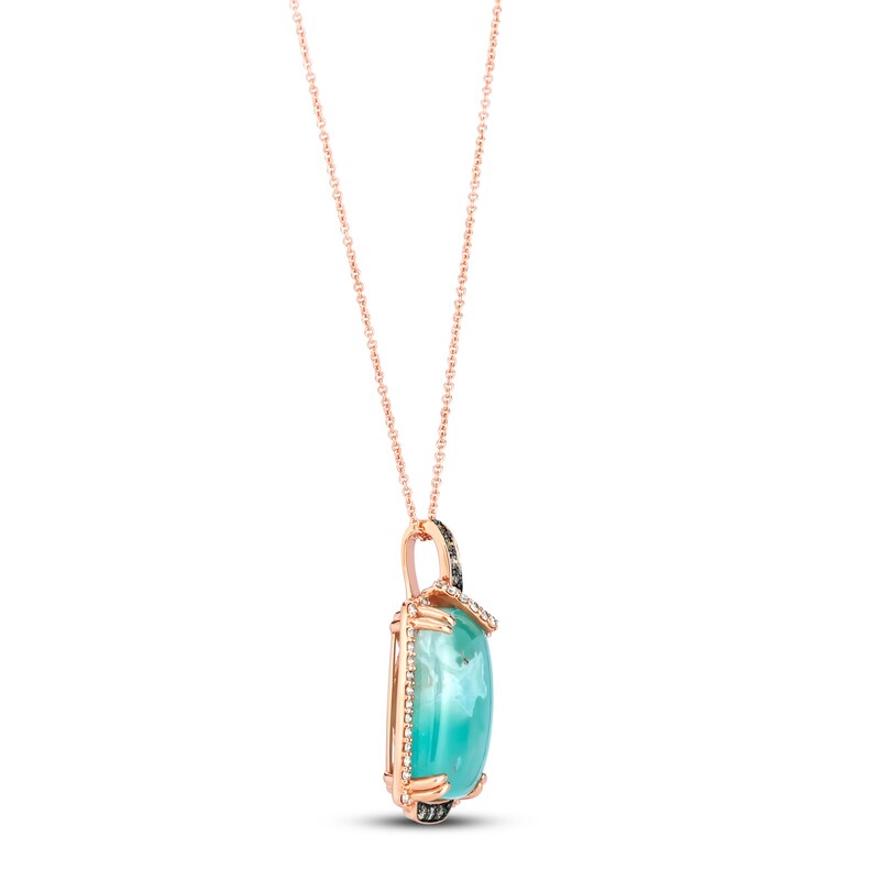 Main Image 2 of Le Vian Natural Aquaprase Necklace 1/3 ct tw Diamonds 14K Strawberry Gold